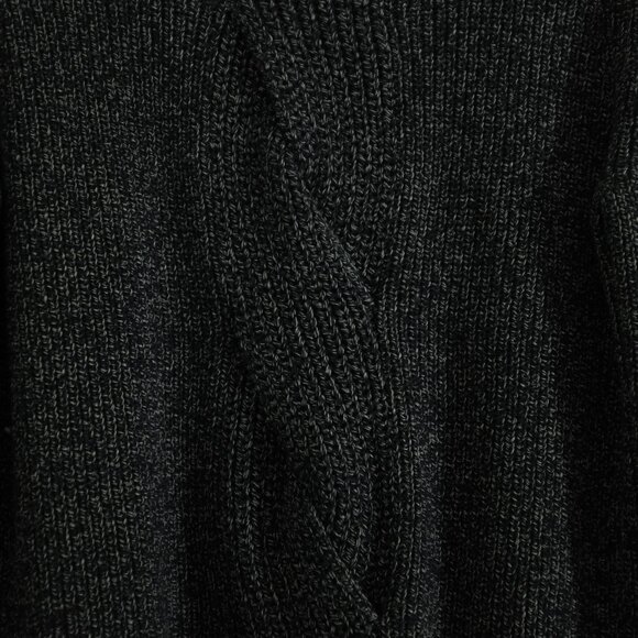 COPY - Talbots Dark Blue Marled Cable Knit Crewneck Sweater 100% Cotton Size La… - Picture 6 of 7